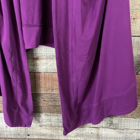 Lululemon Namaste Coverup Open Cardigan Wrap Crop Sleeve Purple Size 8 - Picture 5 of 10